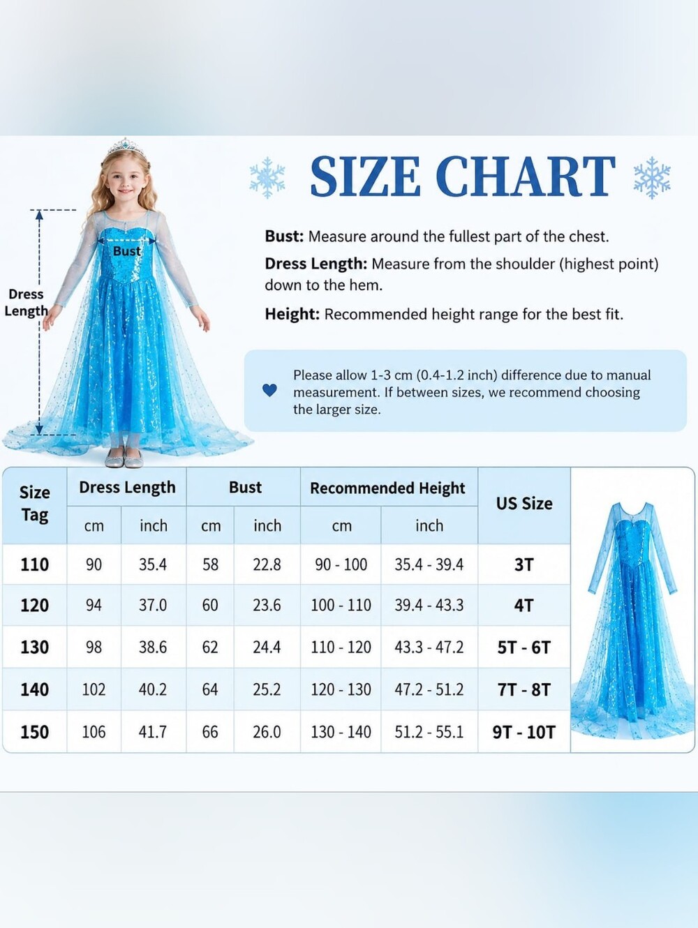 Elsa froze dress for party and special Costume Only Few Avaliable - Picture 8 of 8